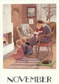 Maandkaart november, Elsa Beskow