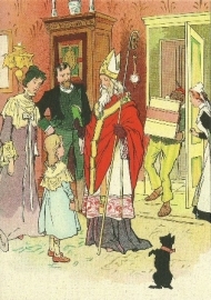 Binnenkomst Sinterklaas en Piet