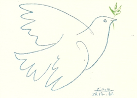 Blauwe duif, Pablo Picasso, dubbele kaart