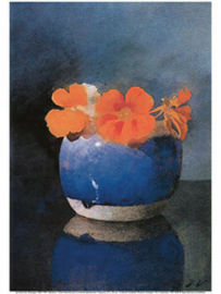 Oost-Indische kers in blauwe gemberpot, Jan Voerman, poster
