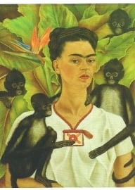 Zelfportret met apen, Frida Kahlo