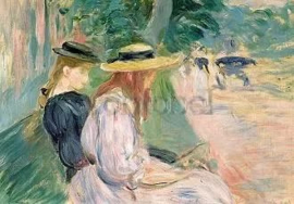 Op een bank, Berthe Morisot