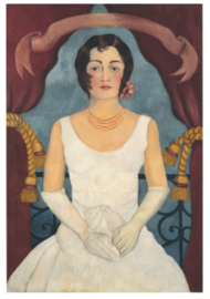 Portret van een dame in het wit, Frida Kahlo