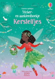 Sticker- en aankleedboekje Kerstelfjes / Usborne