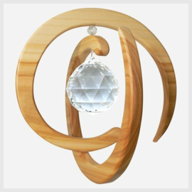 Houten Helix met 50 mm kristal