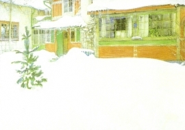 Huis in de sneeuw, Carl Larsson