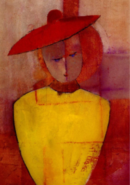Vrouw met rode hoed, Philip Nelson