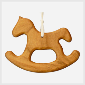 Houten kerstboomhanger hobbelpaard
