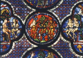 Zondeval, Glasvenster Chartres