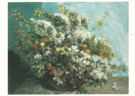 Bloesemtakken en bloemen, Gustave Courbet