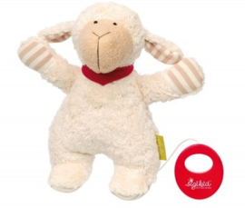 Sigikid muziekknuffel Schaap ( rood sjaaltje, gestreepte pootjes)