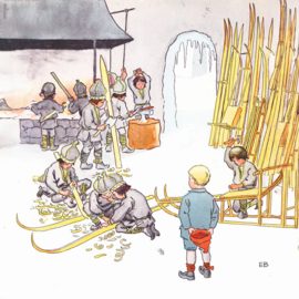 Toverlux silhouette Olle's skireis 1 (Elsa Beskow)
