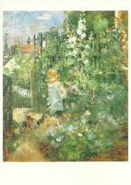 Kind tussen stokrozen, Berthe Morisot