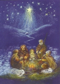 Schaapherders in de koude winternacht, Marjan van Zeyl