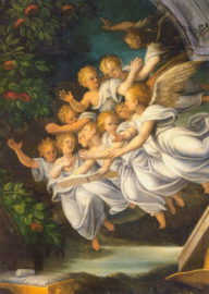 Engel, detail uit De herders bij de kribbe, Antonio Campi