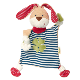 Sigikid knuffeldoek konijn, rood sjaaltje