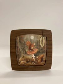 Raamhanger Walnut (donkerbruin) Het Houtlokael (Excl toverkaart)