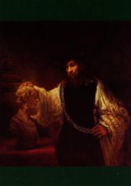 Aristoteles bij borstbeeld van Homerus, Rembrandt