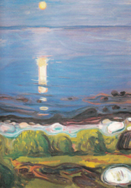 Zomernacht aan het strand, Edvard Munch, dubbele kaart