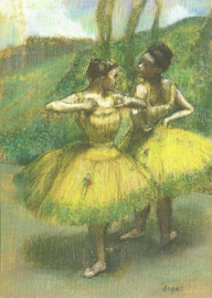 Twee danseressen in geel, Edgar Degas