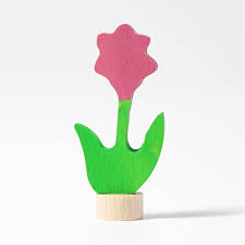 Steker bloem rood