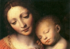 Maria met slapend kind, Bernardo Luini