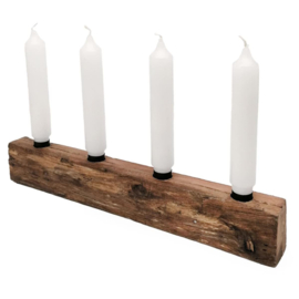 (Advent)kaarsenstandaard voor vier kaarsen, hout