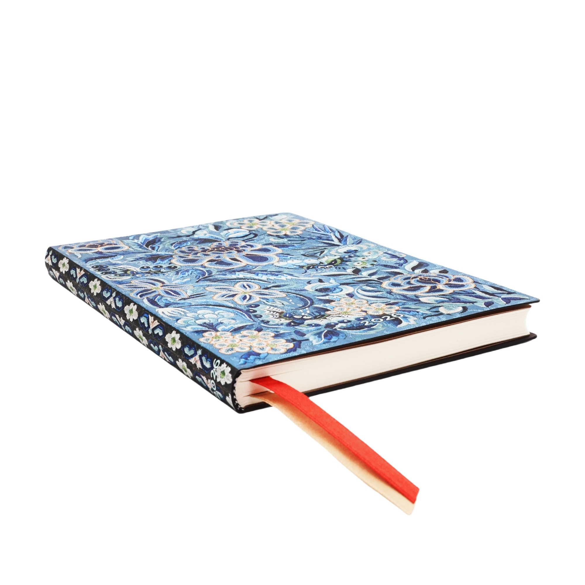 12 maands agenda Paperblanks 2026 Blue Willow Horizontal Midi