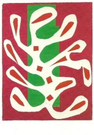 Wit zeewier op rode en groene ondergrond, Henri Matisse