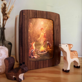 Postcardlamp Premium Walnut Het Houtlokael (incl lampje, excl kaart)