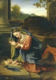 Maria in aanbidding naar het kind, Correggio