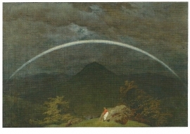 Berglandschap met regenboog, Caspar David Friedrich