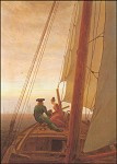 Op het zeilschip, Caspar David Friedrich