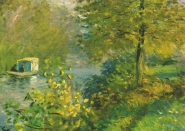 De atelierboot van de kunstenaar, Claude Monet