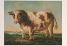 Stier met silhouet van Zutphen, anoniem