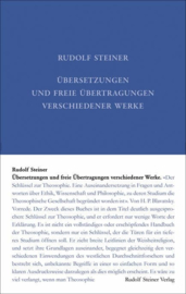 Übersetzungen und freie Übertragungen verschiedener Werke GA 41b / Rudolf Steiner