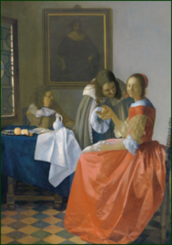 Jonge vrouw met een wijnglas, Johannes Vermeer