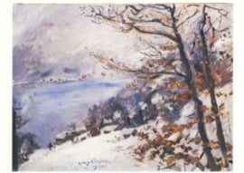 Walchensee in de winter, Lovis Corinth, dubbele kaart