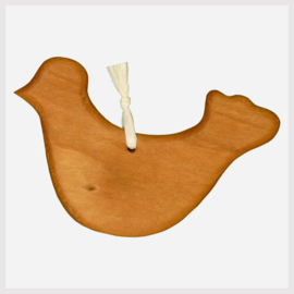 Houten kerstboomhanger vogel