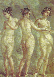 De drie gratiën, Romeins fresco