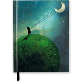 Chasing the moon, A Flame Tree Lined Notebook