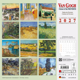 Van Gogh, Colours of the Provence, 30x30cm maandkalender 2027
