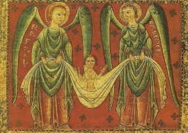 Rafaël en Gabriël, zielegidsen, meester van Lucca
