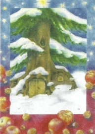Kerstmis bij de boom, Sanne Dufft, A5 met envelop