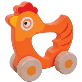 Grijpauto rollende Kip  ( 12x5x12 cm)