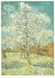 Bloeiende perzikboom wit, Vincent van Gogh
