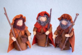Kerststal 2 Drie herders (zelfmaakpakketje)