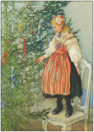 Het versieren van de boom, Carl Larsson