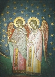Engelwezens uit de hemelse hiërarchieën, fresko 16de eeuw