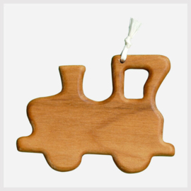 Houten kerstboomhanger locomotief